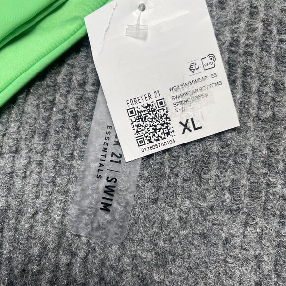 Forever 21 Swimwear Size XL Bikini Bottom High Waist Spring Green NEW - Picture 3 of 7